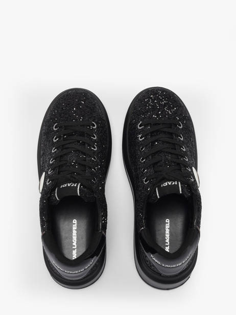 Sneakers Uit Leder Karl lagerfeld Zwart women KL63531N ander zicht 3